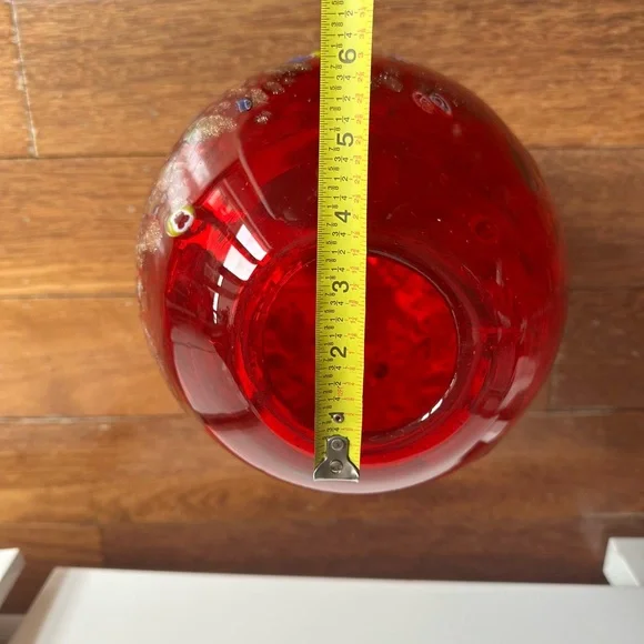 Red and Multi Color Art Glass Vase new - Picture 5 of 7
